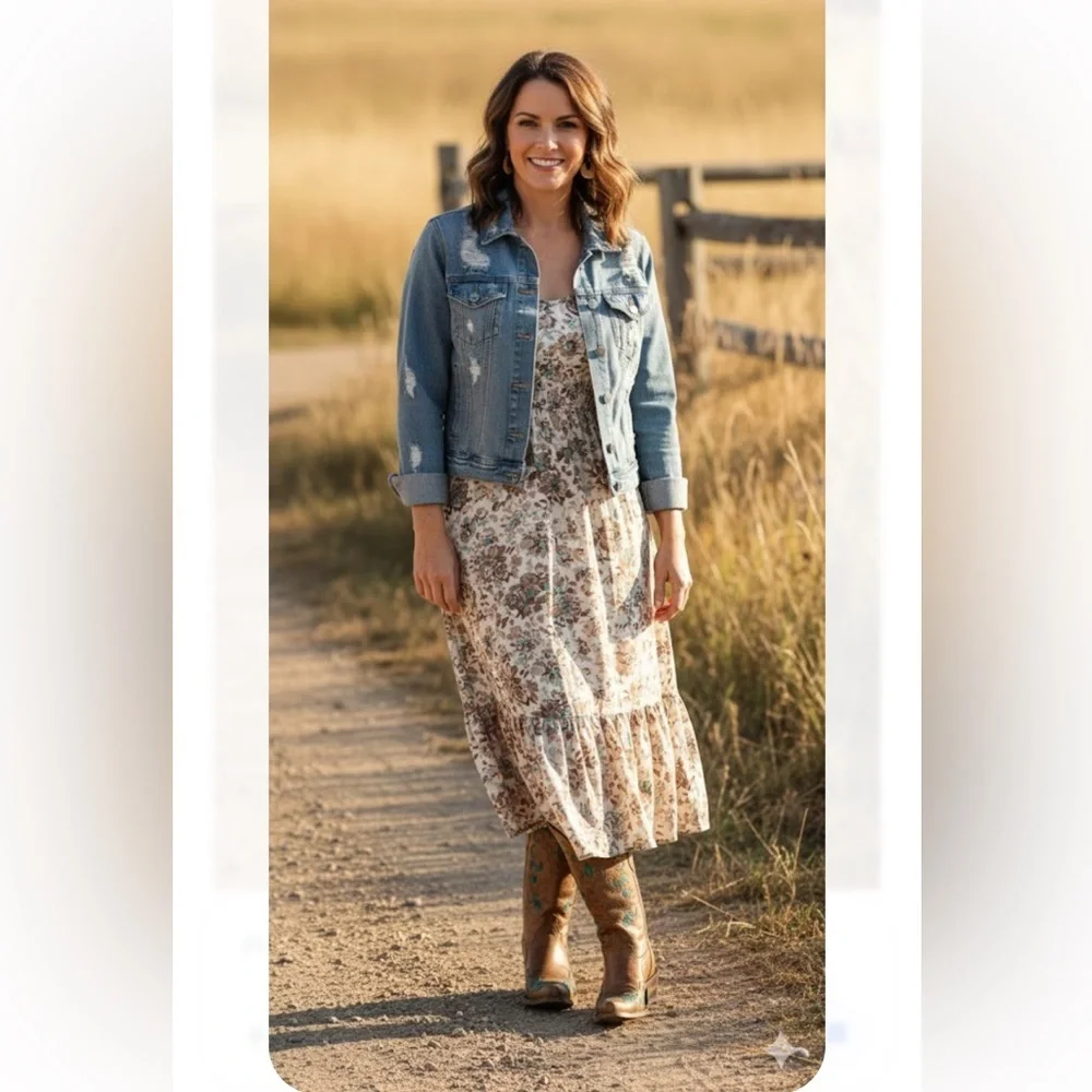 Corral Brown and Green Western Boots